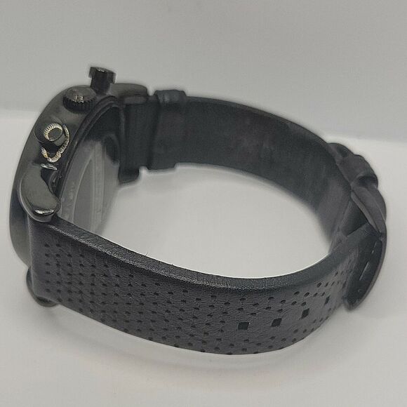 ARMANI AR1737 Men's Black Leather ​Analog Dial Quartz Genuine Wrist Watch BC565 - Picture 8 of 10